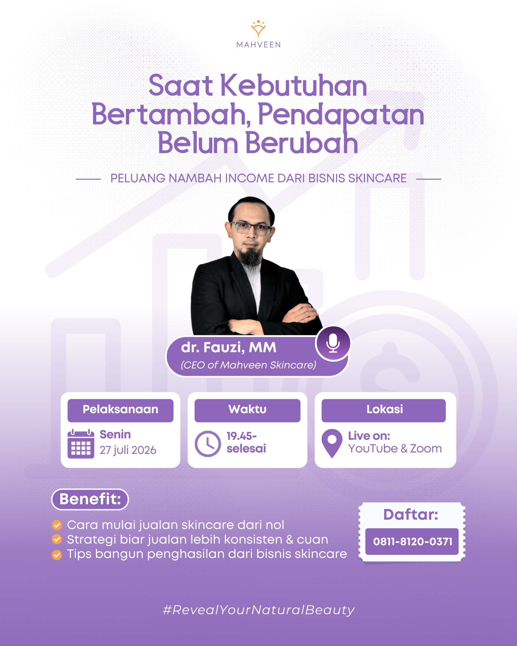 Poster Webinar Mahveen Skincare